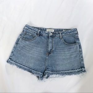 PacSun Cotton High Rise Distressed Denim Shorts